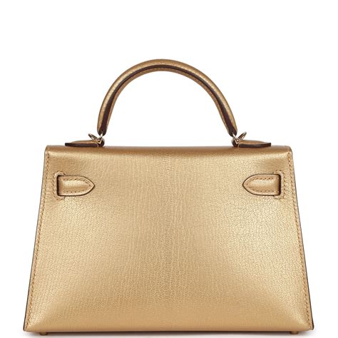 Hermes Kelly Sellier 20 Dore Chevre Chamkilight Permabrass .